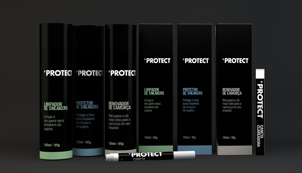 Linha de produtos DProtect para limpeza, proteção e renovação de sneakers