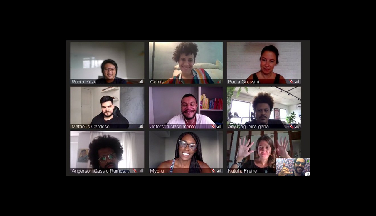 Workshop remoto com participantes de diferentes regiões do Brasil