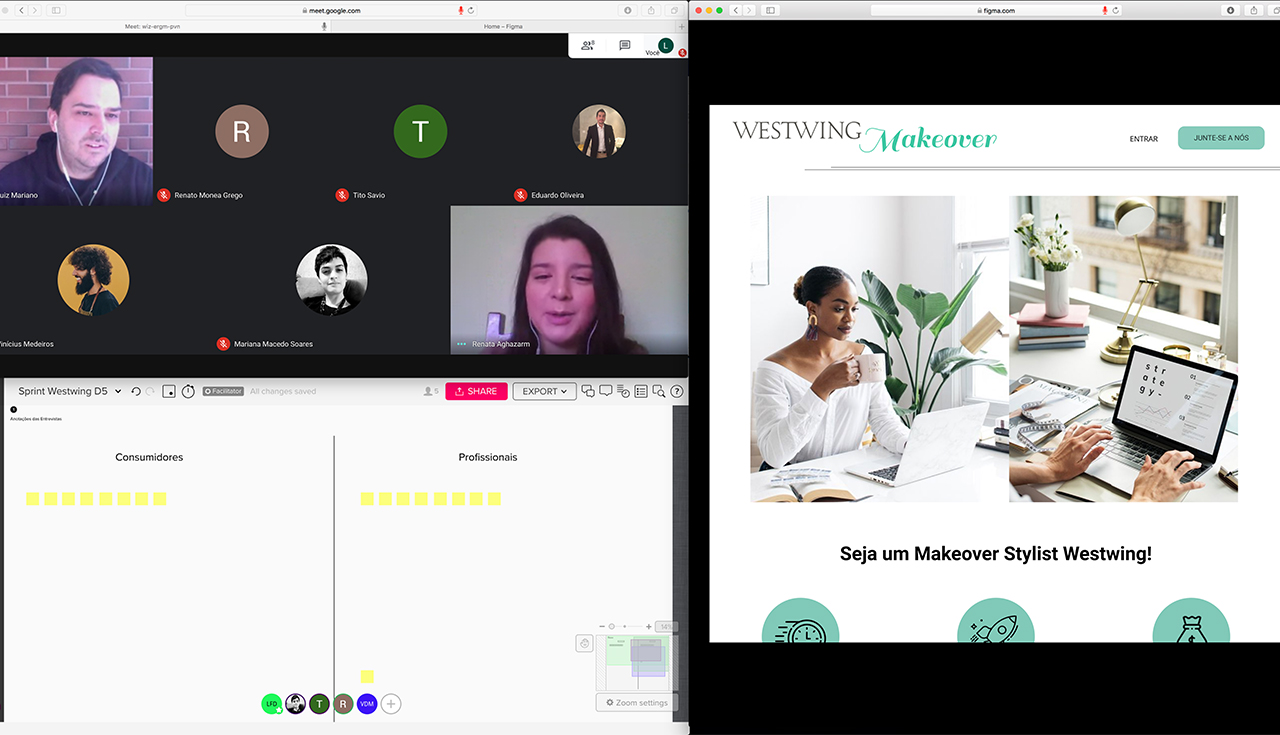Validação colaborativa da experiência Westwing Makeover