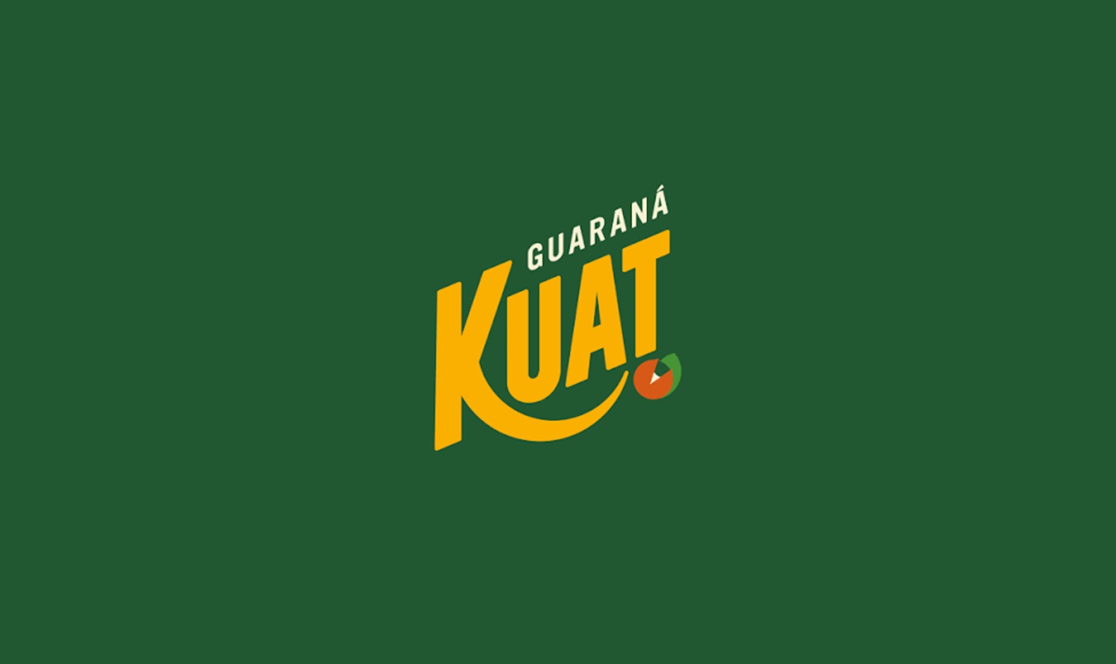 Logotipo Kuat Guaraná sobre fundo verde