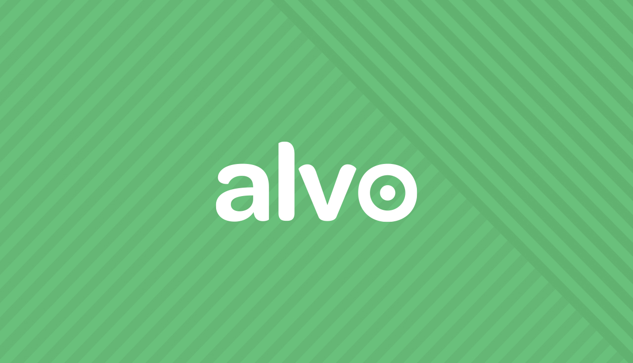 Identidade visual Alvo sobre fundo verde