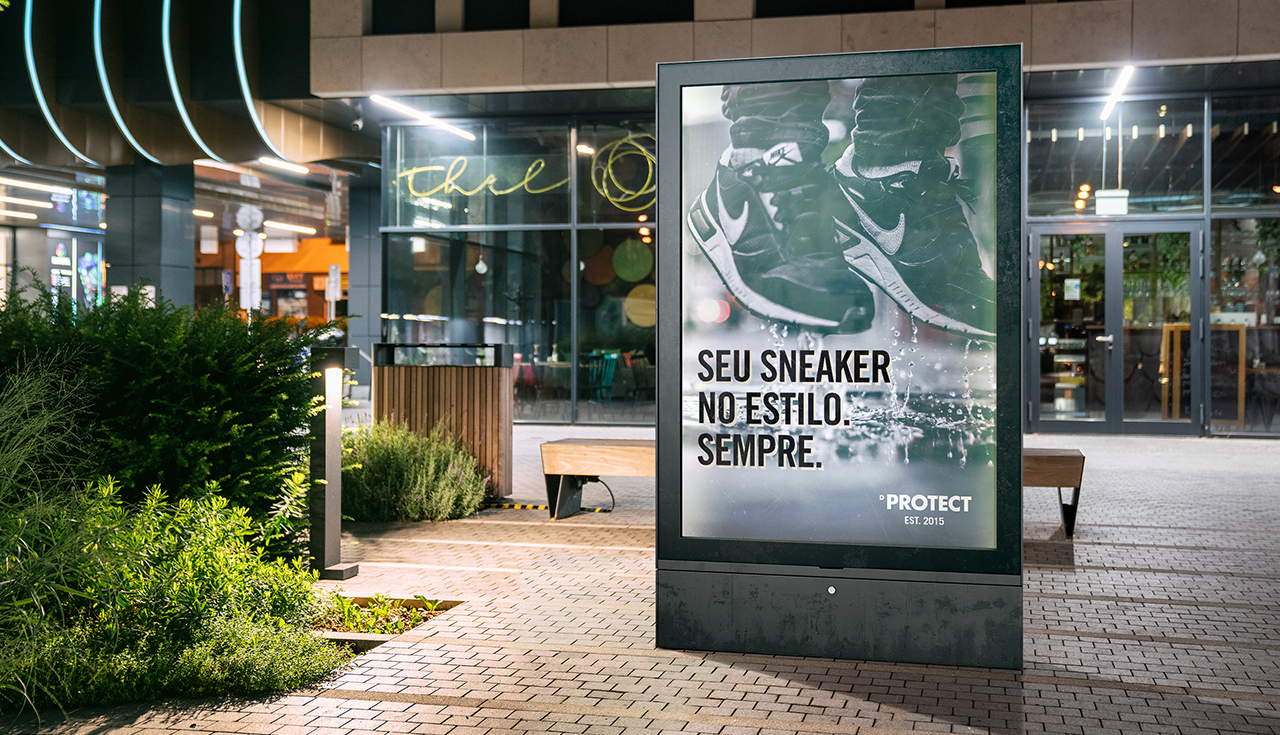 Campanha urbana da DProtect para conservação de sneakers
