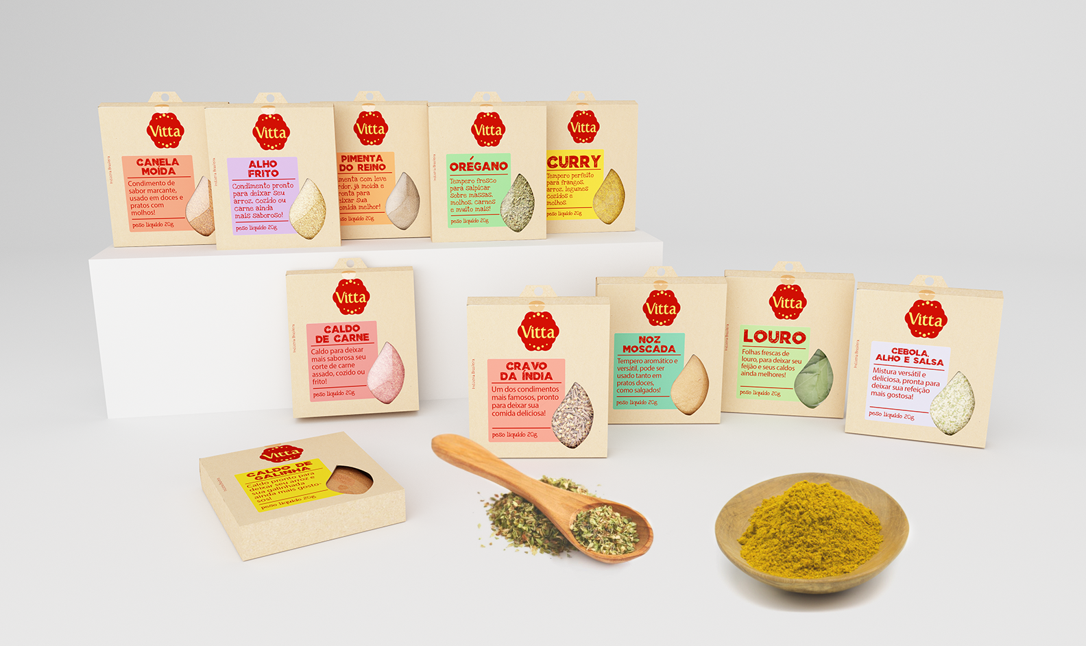 Linha completa de temperos naturais Vitta